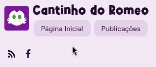 Menu do Site em outras páginas Menu do Site em outras páginas