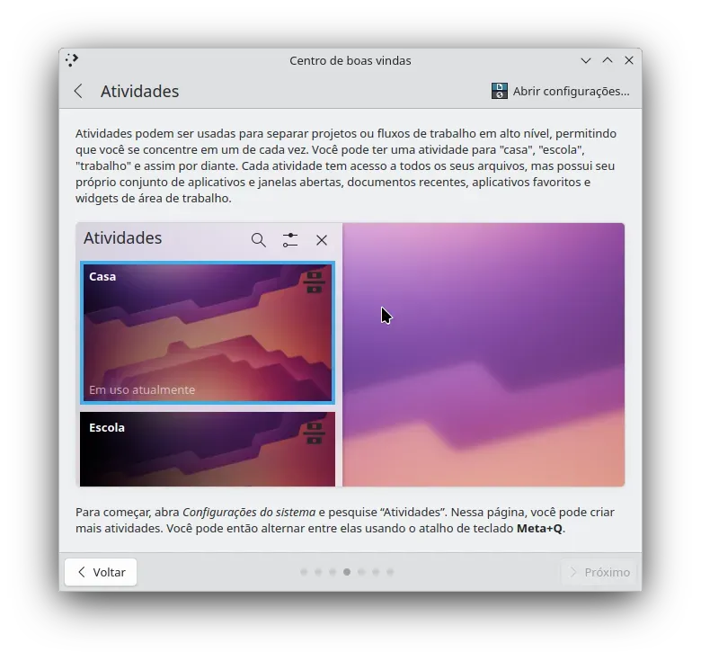 Apesar de ter o mesmo nome do menu principal do Gnome, o funcionamento é bem diferente Apesar de ter o mesmo nome do menu principal do Gnome, o funcionamento é bem diferente