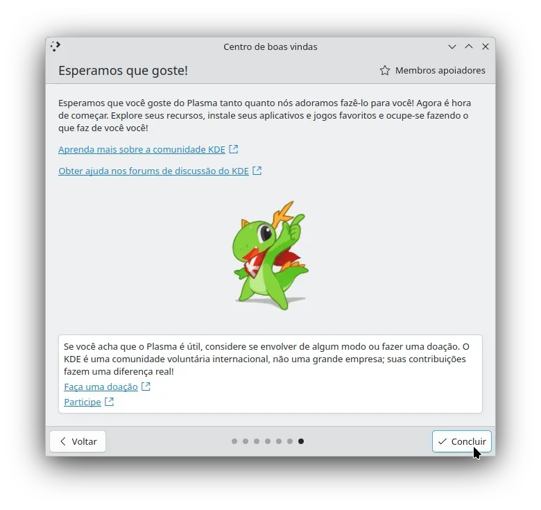 E assim, termina o Assistente do KDE Plasma E assim, termina o Assistente do KDE Plasma