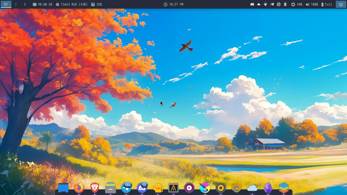 Esse é o Desktop do Nippybox, bem simples e funcional Esse é o Desktop do Nippybox, bem simples e funcional