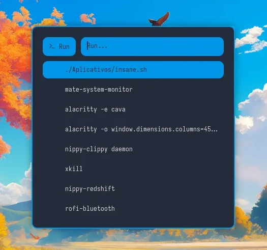 Apenas algo para executar comandos. Como aquele Win + R do Windows Apenas algo para executar comandos. Como aquele Win + R do Windows