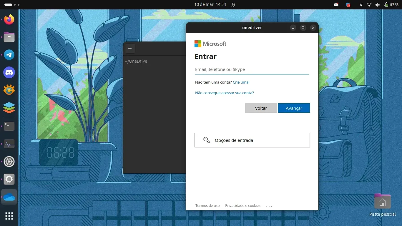 Fazendo o Login na Conta Microsoft Fazendo o Login na Conta Microsoft