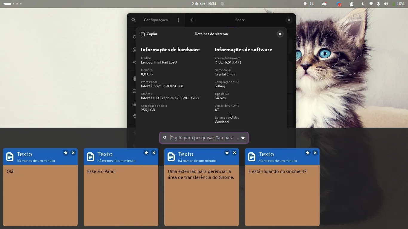 Instalando o Pano no Gnome 47