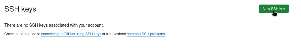 Criando a nova chave para usar no Github Criando a nova chave para usar no Github