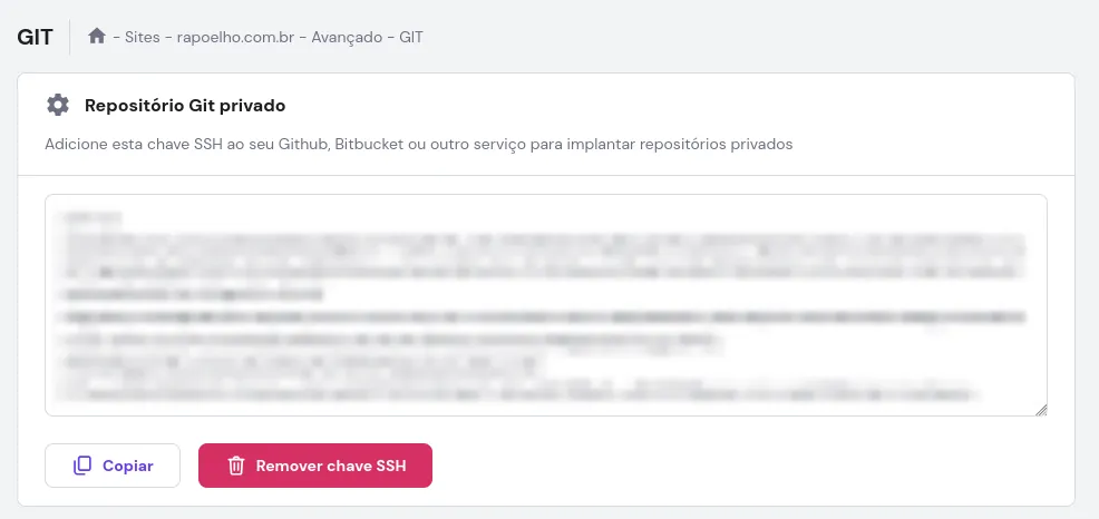 ... e a chave está gerada. Agora é só adicionar ela no Github, assim como fizemos com a outra chave. … e a chave está gerada. Agora é só adicionar ela no Github, assim como fizemos com a outra chave.