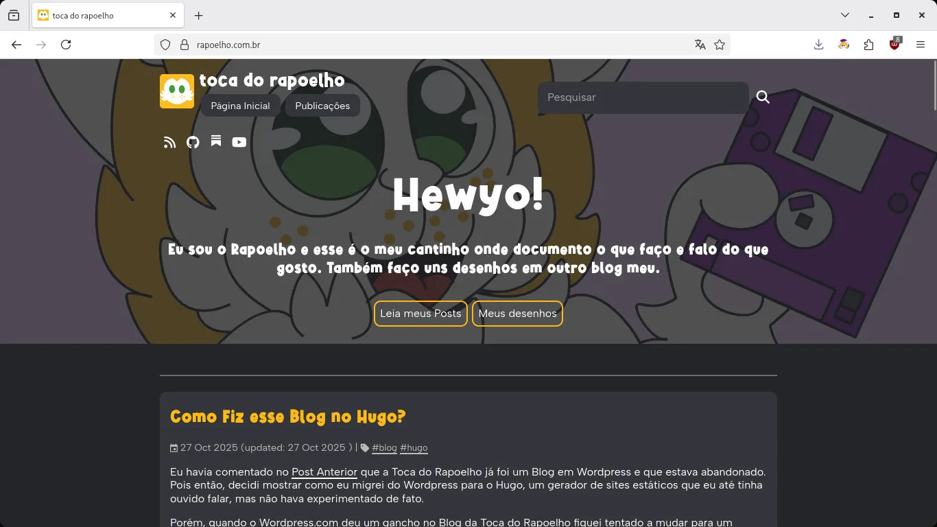... e agora o site está no ar. … e agora o site está no ar.