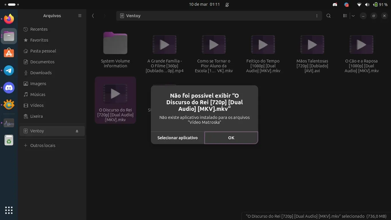 Não há aplicativo para ver Vídeos na instalação padrão do Ubuntu 23.10 Não há aplicativo para ver Vídeos na instalação padrão do Ubuntu 23.10