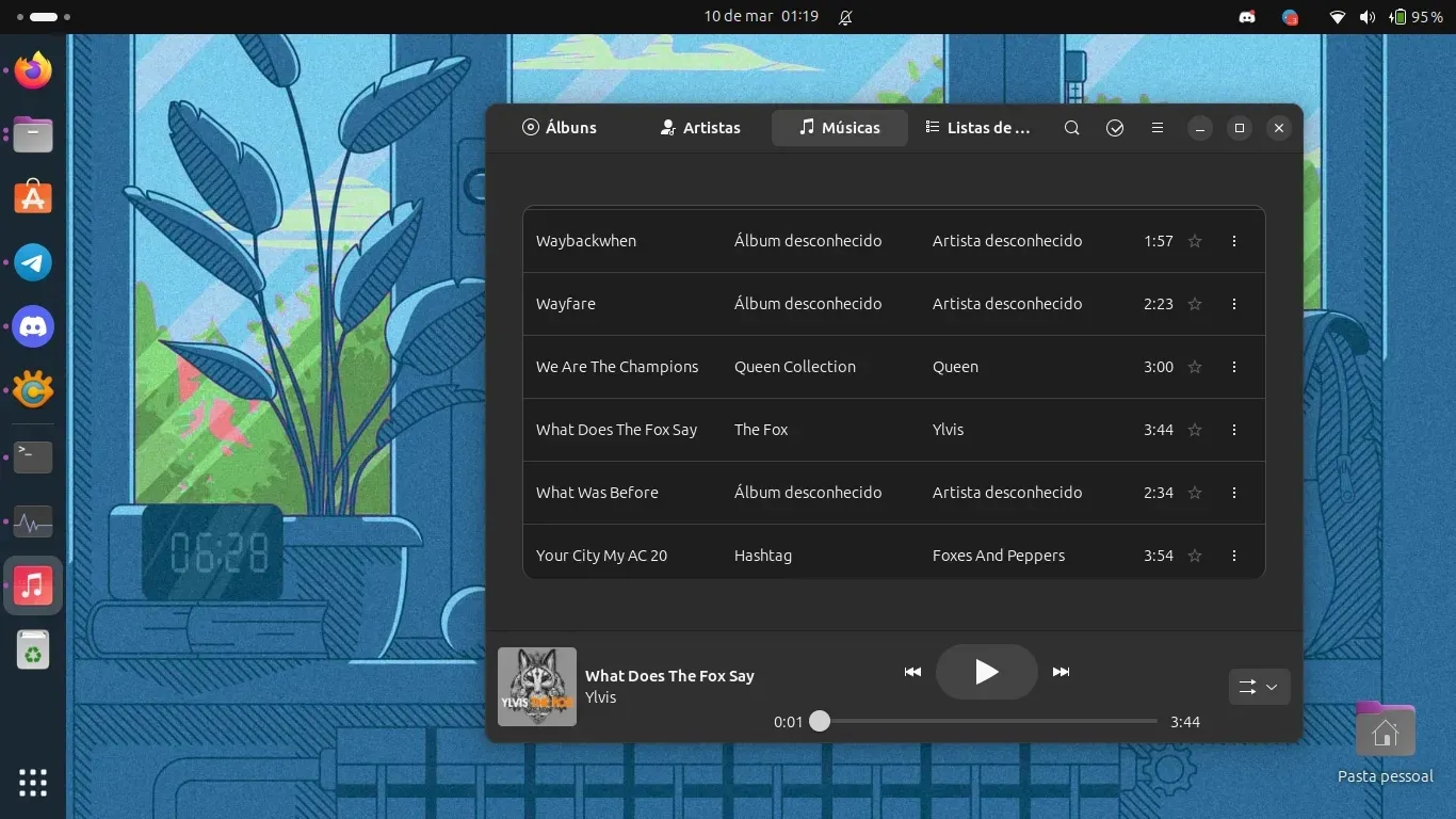 Gnome Music, um aplicativo bem simples para ouvir música Gnome Music, um aplicativo bem simples para ouvir música