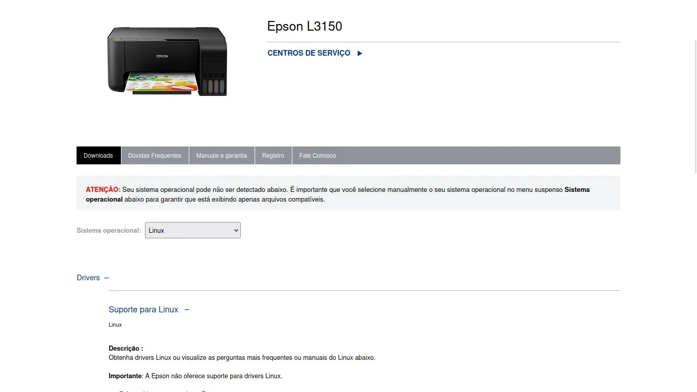 Minha Epson L3150, sem suporte oficial ao Linux Minha Epson L3150, sem suporte oficial ao Linux