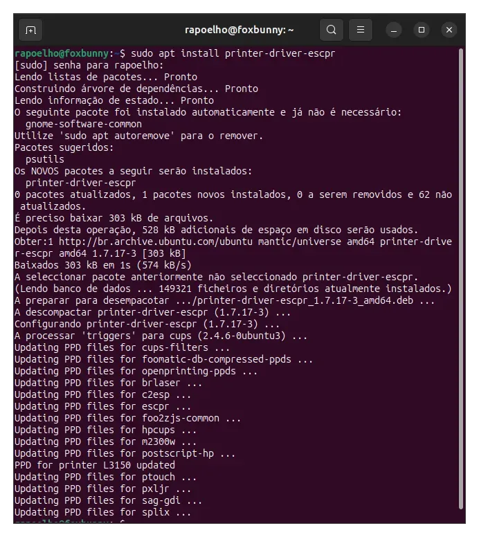 Instalando os Drivers da minha Epson Instalando os Drivers da minha Epson