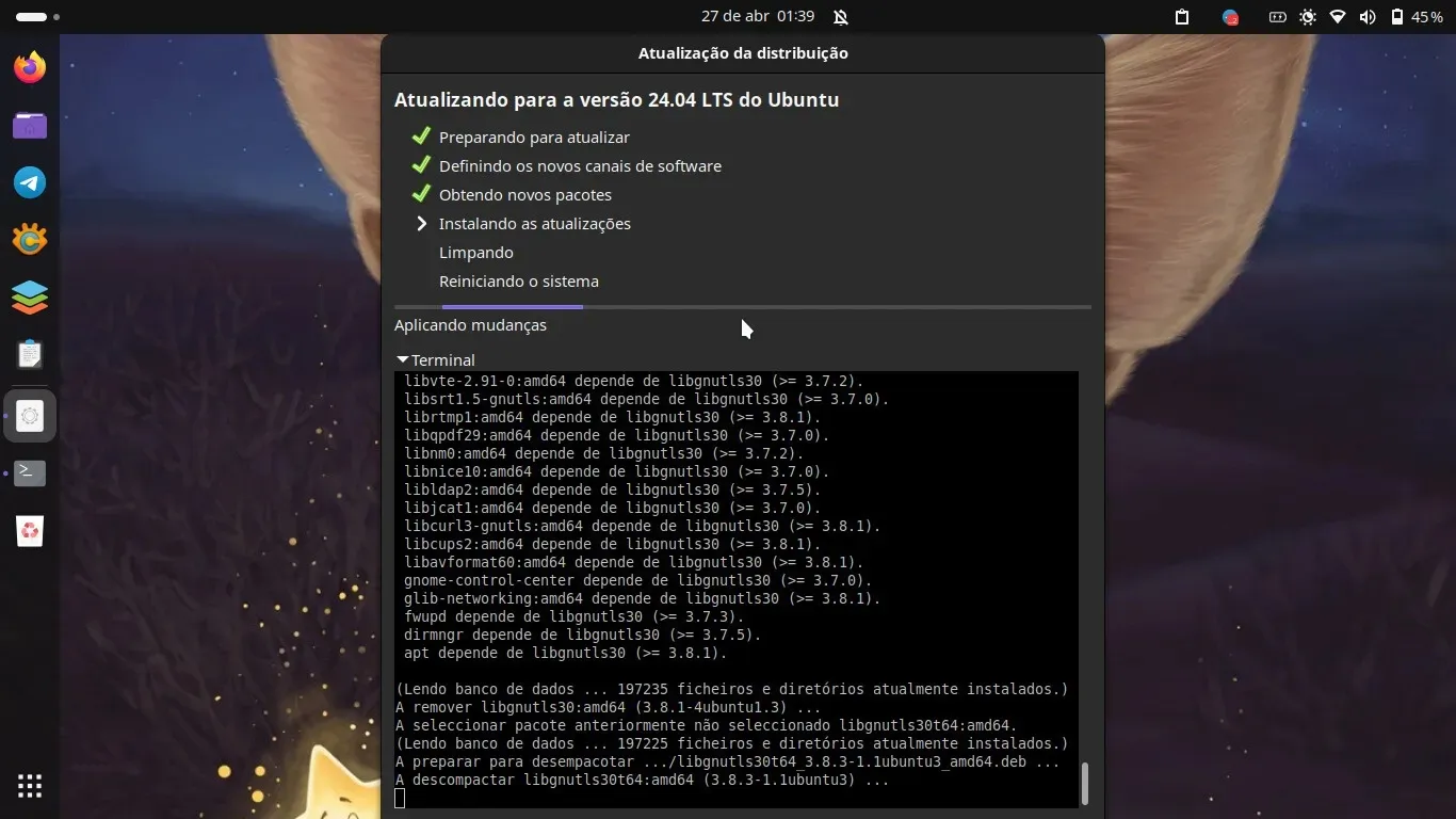 Instalando as Atualizações Instalando as Atualizações