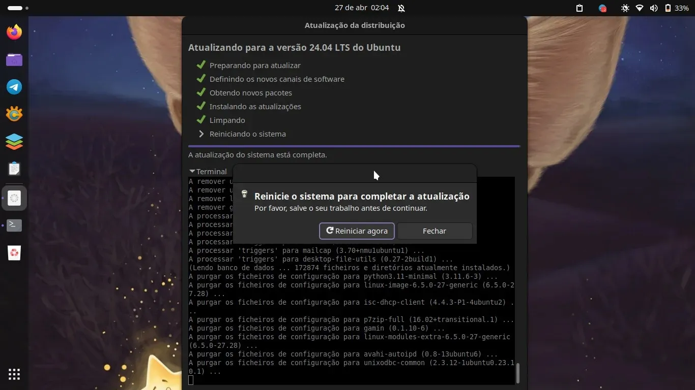 Atualização Finalizada Atualização Finalizada