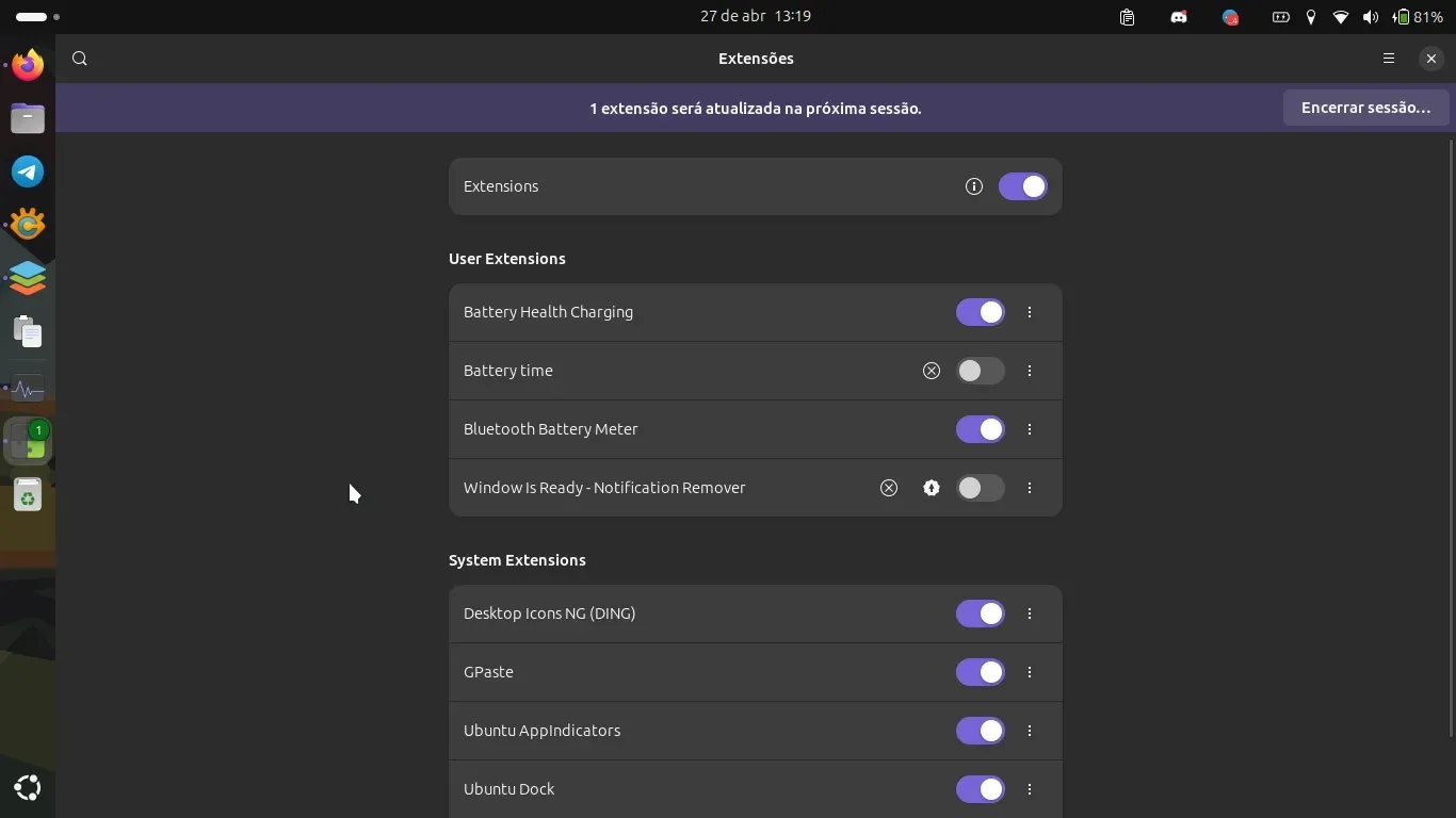 Um dos problemas do Gnome: Extensões incompatíveis ao atualizar Extensões, um dos maiores problemas do Gnome