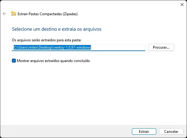 Extraindo o Ventoy